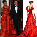 Michelle Obama Alexander McQueen Resort 2011 red dress