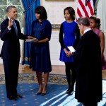 Michelle Obama holding Bible for 2nd swearing in