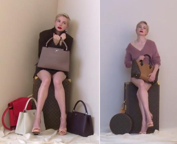 Michelle Williams Louis Vuitton handbags ad campaign