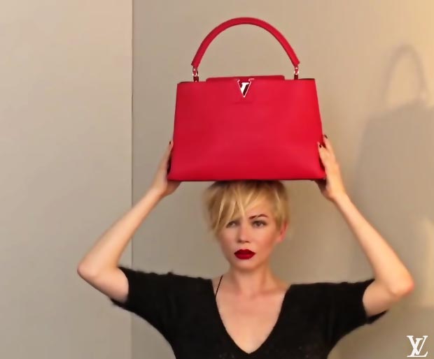 Michelle Williams Vuitton bag ad campaign