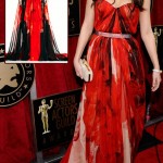 Mila Kunis red Alexander McQueen dress 2011 SAG Awards