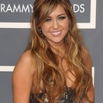 Miley Cyrus Animal print Roberto Cavalli dress Lorraine Schwartz jewelry 2011 Grammy Awards 2