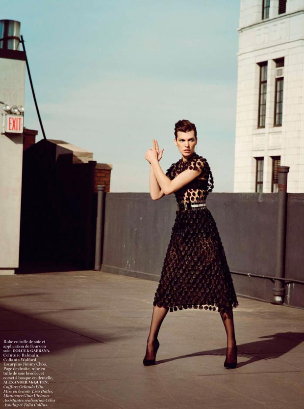 Milla Jovovich Vogue Paris Dolce Gabbana