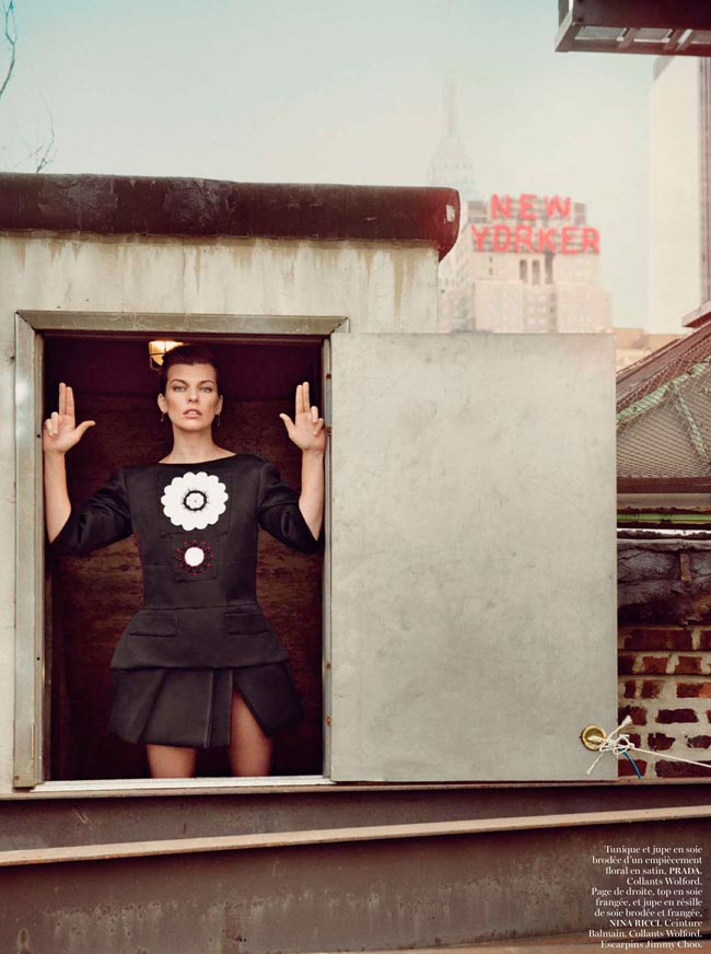 Milla Jovovich Vogue Paris pictorial Prada