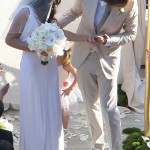 Milla Jovovich wedding dress