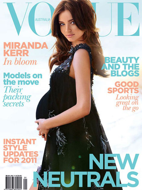 Miranda Kerr’s Pregnant Vogue Australia January 2011