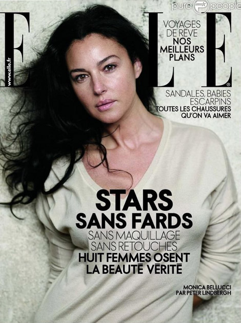 monica bellucci without makeup elle cover