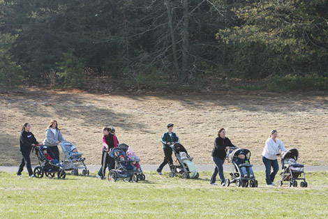 Mothers with Strollers in the park
