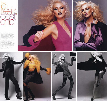 Nadja Auermann Harpers Bazaar September 1994 Spread