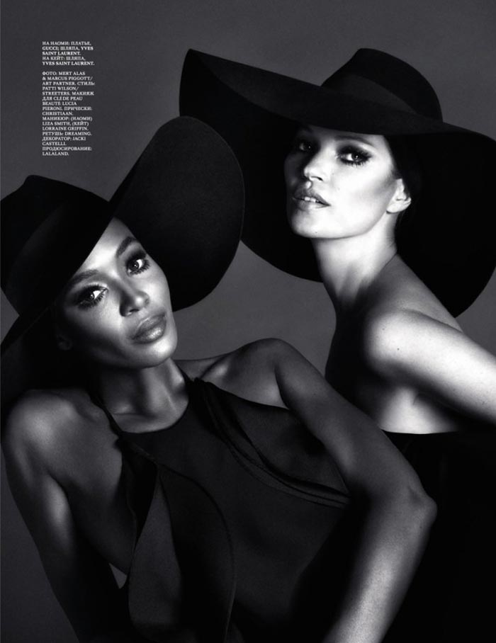 Naomi and Kate by Mert and Marcus For Interview Russia