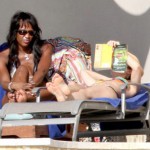 Naomi Campbell Bikini poolside