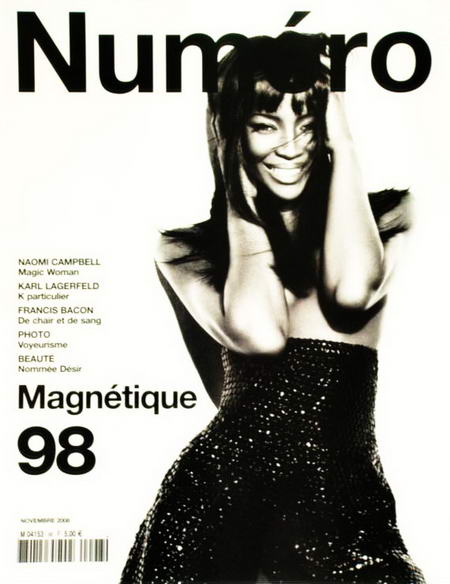 Naomi Campbell Covers Numéro 98 Magazine