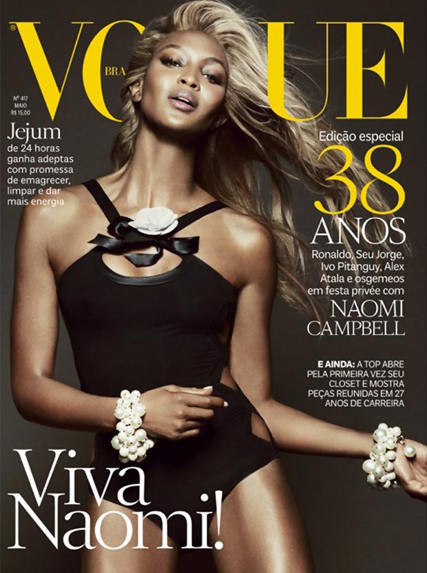 Naomi Campbell stunning Vogue Brazil May 2013 cover