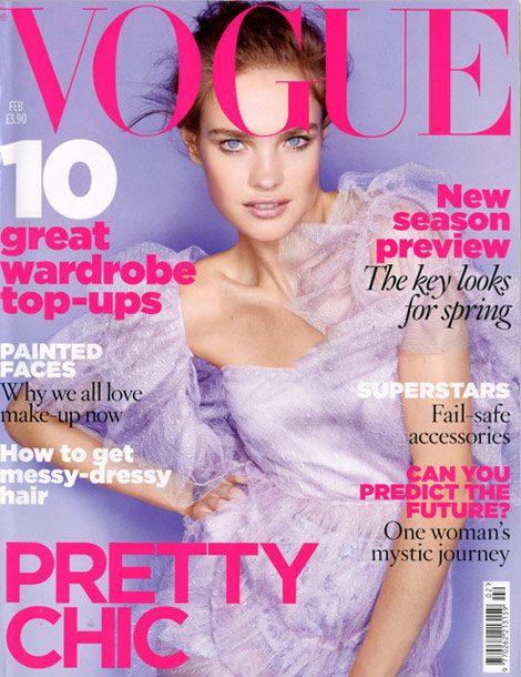Natalia Vodianova Vogue UK February 2010 cover