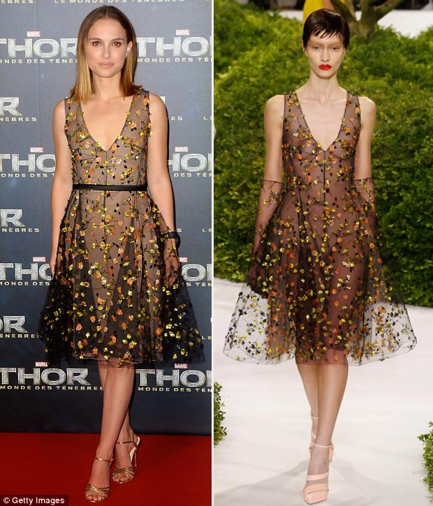 Natalie Portman Thor premiere dress Dior