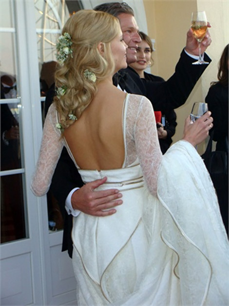 Natasha Poly white Givenchy bride dress