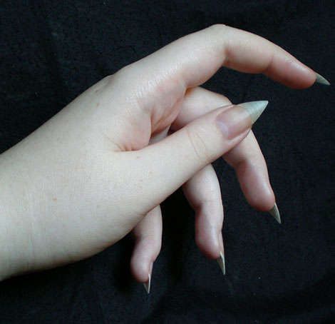 natural pointy nails goth voldemort