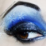 New Year s Eve makeup silver blue stars