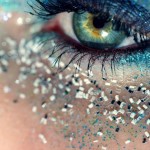 New Year s Eve party makeup blue silver glitter