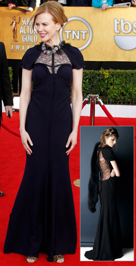 Nicole Kidman black Nina Ricci dress 2011 SAG Awards