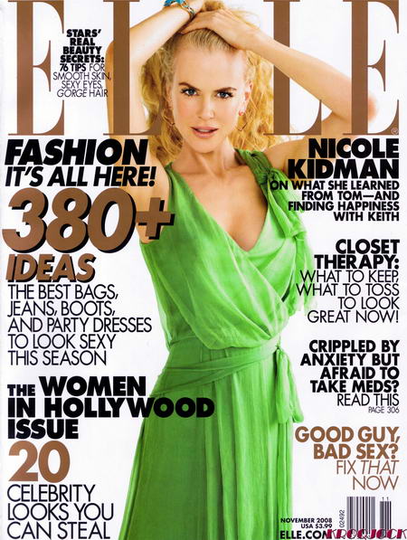 Nicole Kidman Elle US November 2008 cover