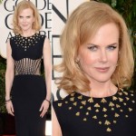 Nicole Kidman McQueen black dress 2013 Golden Globes