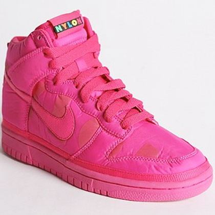 Nike Nylon Dunk High Sneakers pink