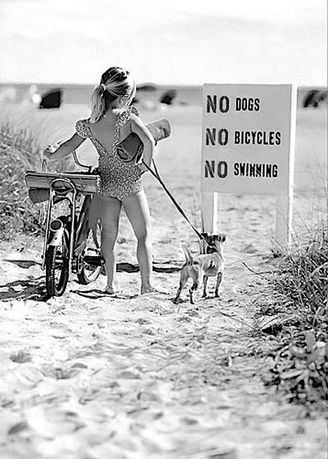 No Swimming no dogs no bike