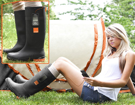 Would You Use Mobile Phone Charging Wellies?