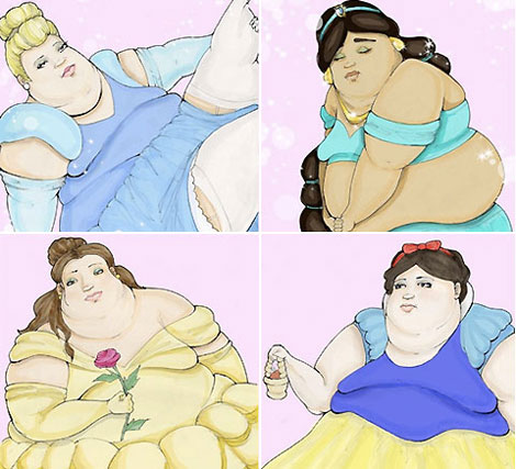 Overweight Disney princesses Aly Bellissimo