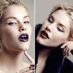 party makeup purple brown lips