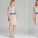 pastel stripes knit dress