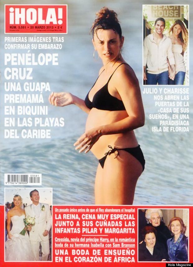 Penelope Cruz second pregnancy Hola magazine cover