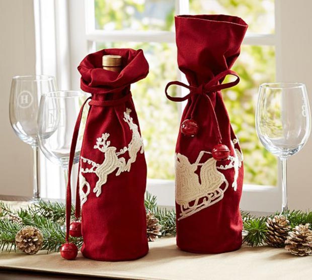 perfect Christmas gift wrapped bottles