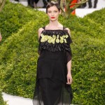 petals black dress Dior Couture Spring 2013 collection