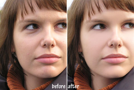 Photoshop retouching before after