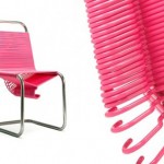Pink coat check chair