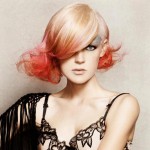 pink gradient bob hairstyle