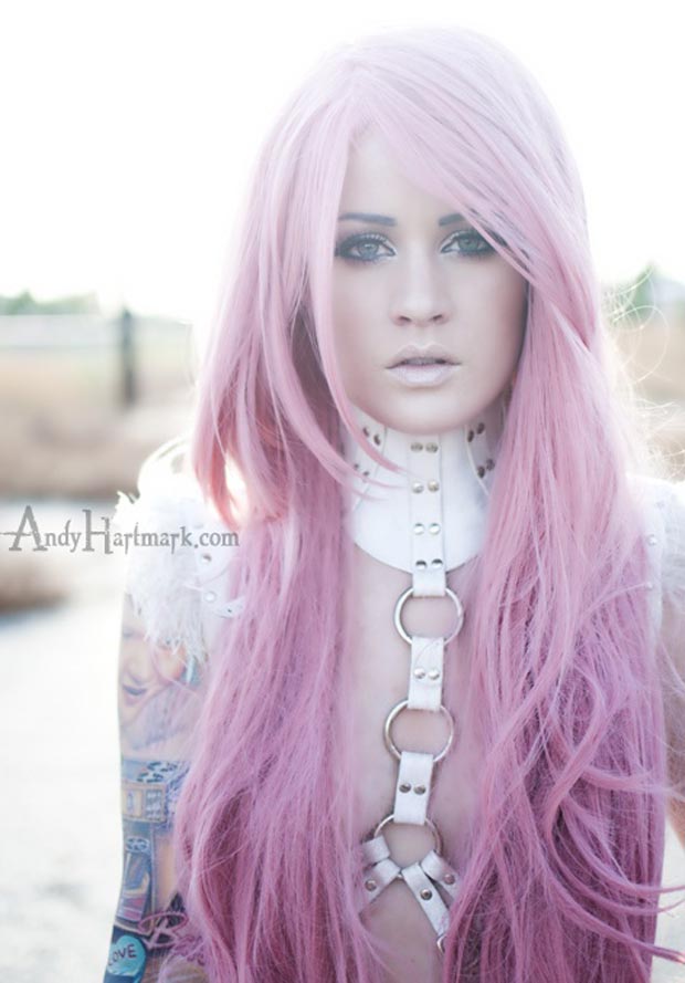 pink long beautiful artsy hair