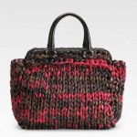 Prada Knitted leather bag large