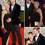 Pregnant Elsa Pataky black dress husband Golden Globes 2014