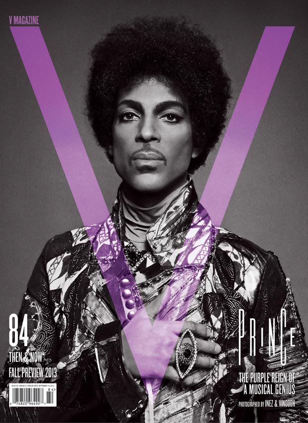 Prince purple V magazine cover Fall 2013