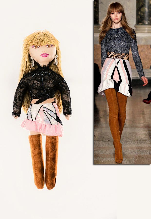 Pucci doll for Unicef inspired by catwalk collection