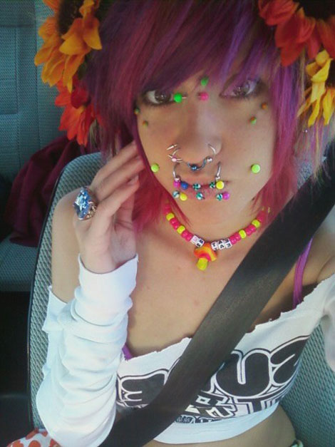 Punk hippie colorful