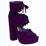 Purple platforms high heels sandals Senso Diffusion