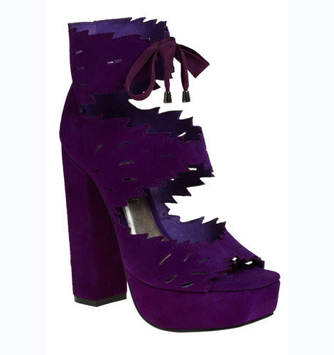 Purple platforms high heels sandals Senso Diffusion
