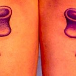 purple ribbon tattoo