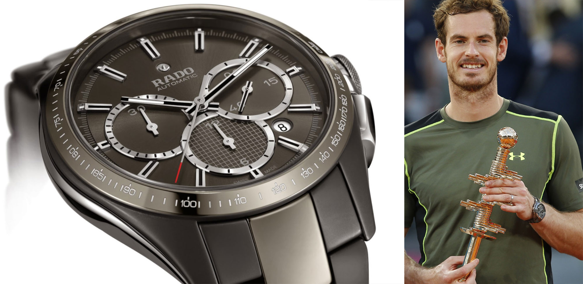 Rado Automatic Chronograph watch worn by Andy Murray