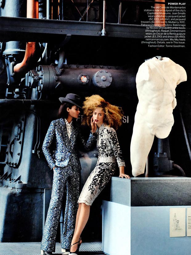 Raquel and Joan play lesbian couple in Vogue March 2013