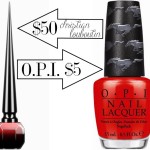 red polish comparison Christian Louboutin Rouge vs OPI Race Red